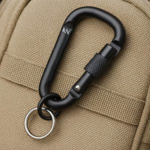 Lightweight Locking Carabiner Clip for Travel Backpack Security Outdoor Camping Accessories Durable Key Ring Hook for Hiking